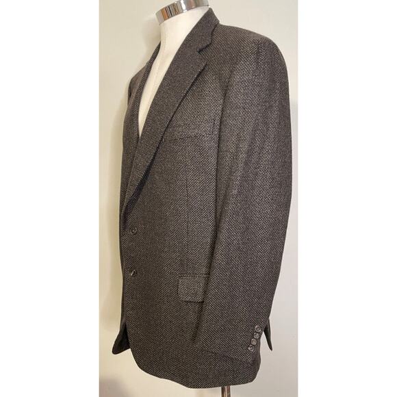 Ermenegildo Zegna Black Gray Taupe 100% Cashmere Blazer Jacket Mens IT56 US44 - Picture 4 of 13